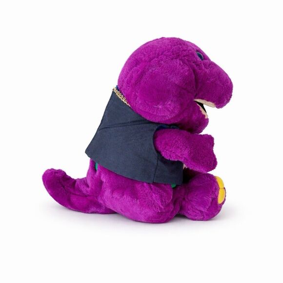 Vintage 1992 Barney the Dinosaur Plush Golden Bear Lyons Group Purple Stuffed - Picture 3 of 7